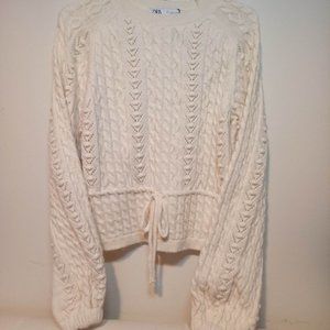 Zara Cable Knit Sweater, Size S
